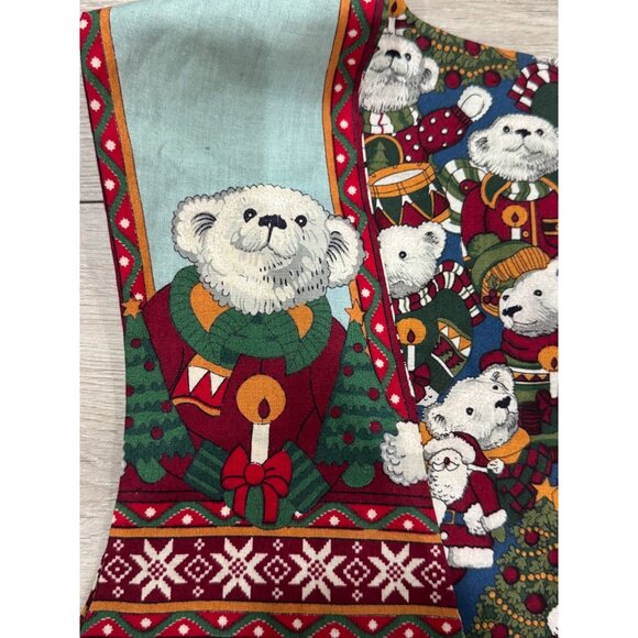 Vintage Christmas Double Face Vest 90's OS Polar With Festive Design & Holiday C - Picture 5 of 10